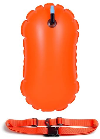 Cutiolly Boya de Natación,Boya Natacion Aguas Abiertas,Boya de Natación Impermeable con Cinturón Ajustable,Boya de Seguridad para Natación,Boya de Natación Inflable,para Deportes Acuáticos,Kayakistas