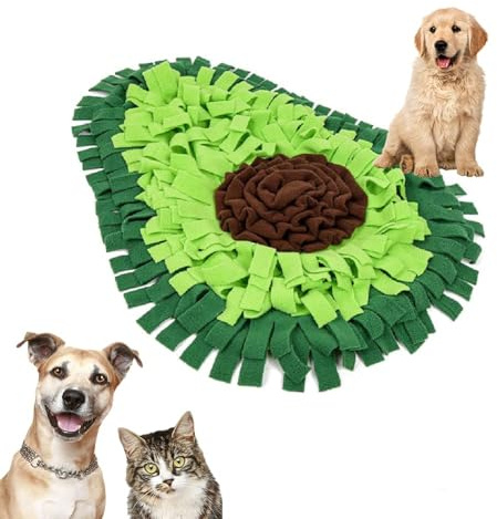 Xummi Tappeto da fiuto per cani, lavabile, giocattolo intelligente, pieghevole, antiscivolo, giocattolo intelligente, per animali domestici, cani, gatti, forma avocado