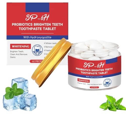 Sp6h Zahnpasta Tabletten,Whitening Zahnputztabletten,Gesunder Mund & Reparatur Zahnschmelz & Frischer,Atemreisefreundlich