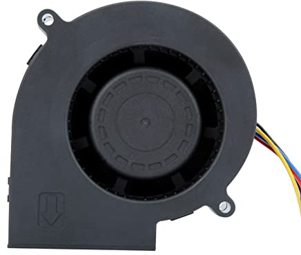 Riuulity Soplador de Aire para Barbacoa, Rodamiento de Bolas de Alta Precisión para EnergíA Eólica Fuerte para Camping, Picnic, Viaje, Barbacoa DC 12 V 2,94 A
