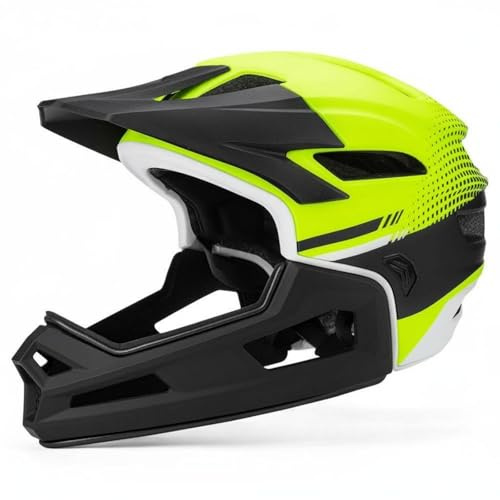 KiBcsLic Casco Full-Coverage de Bicicleta de Montaña Ajustable Casco Biking Ajuste Regulable para Adultos, Competición