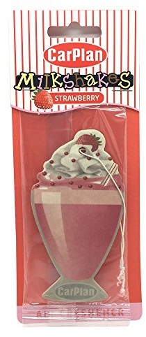 Carplan TETMSC001 Milkshake Carded Air Freshener Strawberry Car Home Office