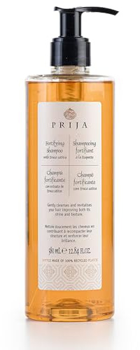 Prija Kräftigendes Shampoo reinigt und revitalisiert das Haar mit Eruca Sativa für alle Haartypen, Feuchtigkeitsspendendes Shampoo verbessert den Glanz und die Textur des Haares 380ml