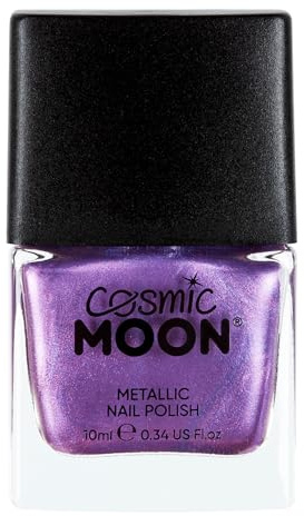 Metallic Nail Polish by Cosmic Moon - Purple - Highly pigmented Nail Varnish - 10ml