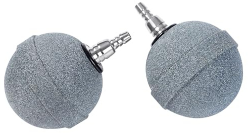 AQUANEAT Paquete de 2 Piedras de Aire, Bola de Piedra de Aire pequeña de 2 Pulgadas, difusor de Burbujas aireador, Accesorios de Bomba de Aire para Acuario, Nano pecera, hidroponía