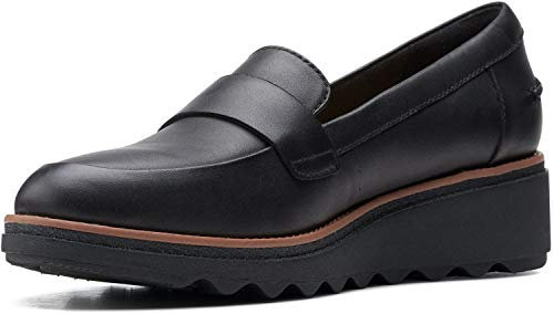 CLARKS Unisex Sharon Gracie Shoes, Black Soft, 37.5 EU