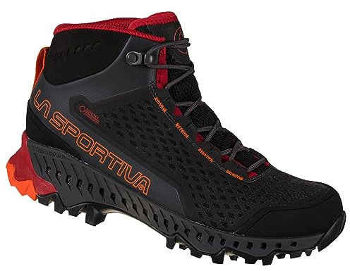 La Sportiva Stream Woman GTX Carbon/Cherry Tomato, Stivali da Trekking Donna, 37.5 EU, Carbon Cherry Tomato, 37.5 EU