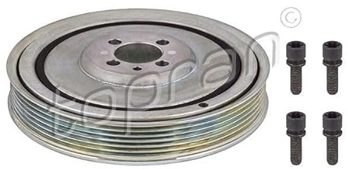 TOPRAN 207 343 Puleggia cinghia albero a gomiti con bulloni/viti disaccoppiato