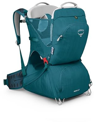Osprey Poco Child Carriers - Deluxe child cokpit - Buil-in sunshade - Breathable Suspension - Adjustable Fit - Mashine Washable drool pad - Bluesign approved materials,Deep Peyto