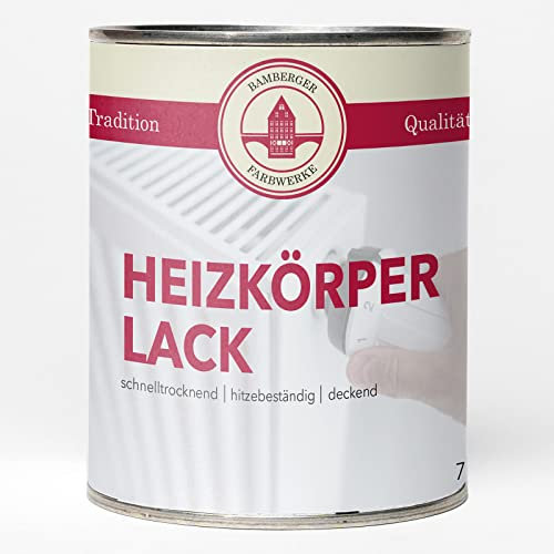 Bamberger Farbwerke Heizkörperlack Heizungsfarbe Hitzebeständig Heizungslack Metalllack (Schwarz glänzend 2,5L)