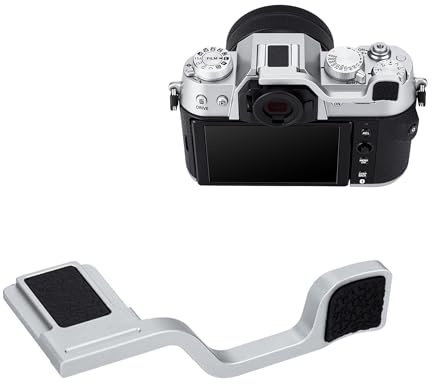 JJC XT50 Poignée de Pouce pour Fuji X-T50 Appareil Photo, Poignée Améliorée de Pouce Griffe pour Prise de Vue à Une Main, Argenté