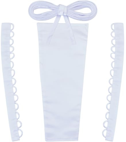 GORGECRAFT 4Pcs Wedding Dress Corset Kit White Cloth Satin Lace Up Panel Extender Zipper Replacement Adjustable Ribbon Ties Back Corsets for Prom Formal Dress DIY Crafts Accessories