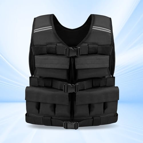DMDG Adjustable Weighted Vest for Men Woman With Shoulder Pads 2lbs-30lbs, Weight Vest For Walking, Rucking, Cross Training, Running, Muscle Building - Breathable, Comfortable, Washable(2LB-30LB)