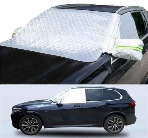 YSQIFBABD Couverture De Pare-Brise De Voiture, Pare-Soleil Avant, Protection Solaire, Fenêtre d'hiver Universelle, Anti-Gel, Verre D'extérieur Automobile, Neige Bâche Pare Brise Protection