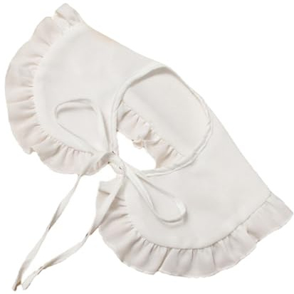 VALICLUD Colletto Finto Donna a Fascia le Spalle con Bordo Arricciato, Piccolo Colletto Decorativo per Camicette e Abiti, Scialle Rimovibile Leggero per Look Estivo e Cerimonie