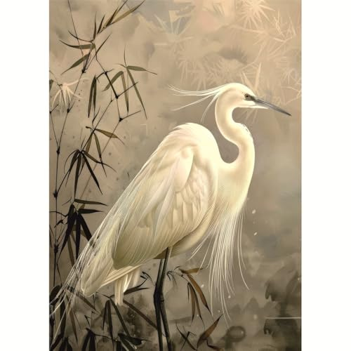 Papier de riz Aigrette blanche, 29,2 x 40,6 cm (A3+) – Papier de découpage pour meubles, supports mixtes, cartes et travaux manuels, découpage CRAFT KREATIVELY
