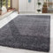 HomebyHome Shaggy Teppich Läufer Flur 60 x 110 cm - Shaggy Teppich Hochflor Grau Extra Weich und Flauschig - Bettvorleger Teppiche für Schlafzimmer - Waschbarer Küchenläufer - Carpet, Halı, Kilim