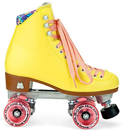 Moxi Patins - Lapin de Plage - Patins à roulettes pour Femmes à la Mode | Limonade aux Fraises | Taille 2
