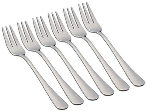 6 forchette da dessert in acciaio inox, 15 x 2,05 cm