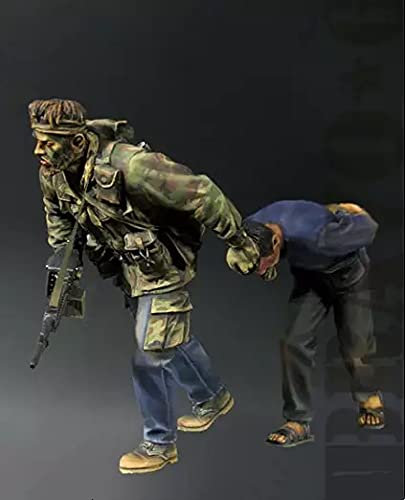 Risjc 1:35 Vietnamkrieg US Army und POW Resin Soldatenmodell (2 Personen) unbemalt und unmontiert Miniaturmodellbausatz/R50257