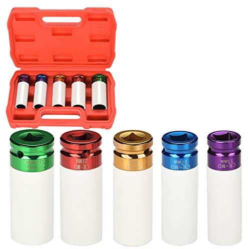 Tuercas para llave de impacto/juego de llaves de vaso. Accionamiento cuadrado interior para cambio de neumáticos (15/17/19/21/22 mm)