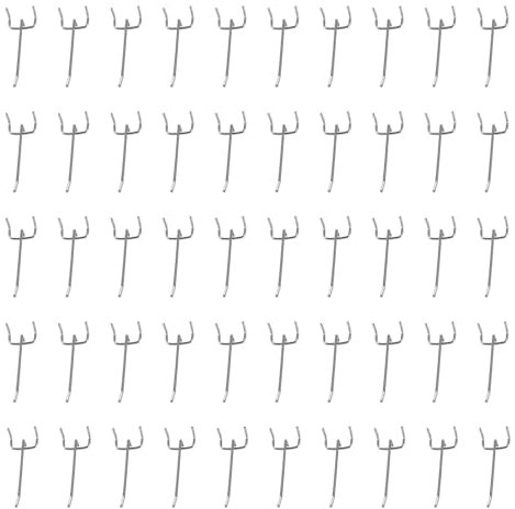 WOPPLXY Pack of 100 Perforated Wall Hooks, 10 cm/5 cm Perforated Wall Accessories, Perforated Wall Hooks, Perforated Sheet Metal Tool Wall Hooks for Tool Wall with Perforation, Supermarket Shelves,