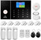 4G-Alarmsystem für die Sicherheit zu Hause, Smart Home Alarm Kit mit Telefon-APP-Alarm, Arbeit mit Alexa und Google für Haus, Wohnung