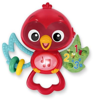 Baby Einstein, Roxy’s Bright Flight Musikspielzeug – Multisensorisches Babyspielzeug Mit Lichtern & Musik, 10+ Klassische Melodien & Vogelgeräusche, Ab 3 Monaten, Red