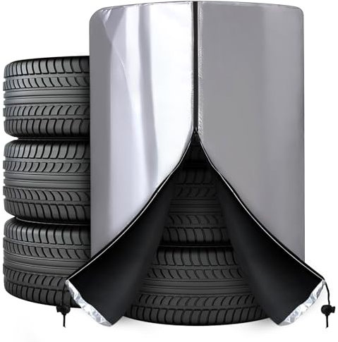 210D Oxford Bolsa para Neumáticos Universal Bolsa De Almacenamiento De Neumáticos Funda Neumáticos de Coche Cubierta de Rueda de Repuesto Impermeable Cubierta Universal para 4 Neumáticos 85*120cm