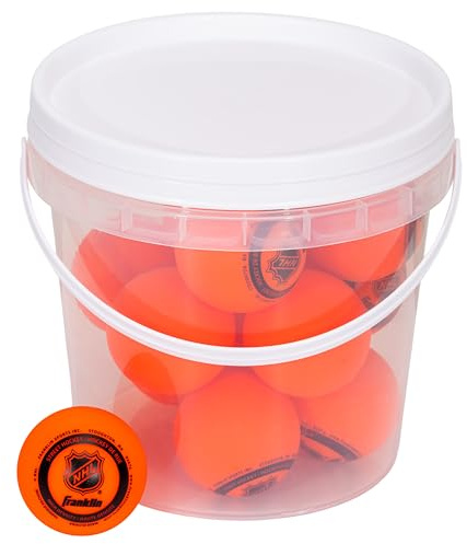 Franklin Sports NHL Mini Street Hockey Balls - No Bounce Outdoor Street + Roller Hockey Balls - Mini Size 1.96 Inch Hockey Balls - 15 Pack - Orange