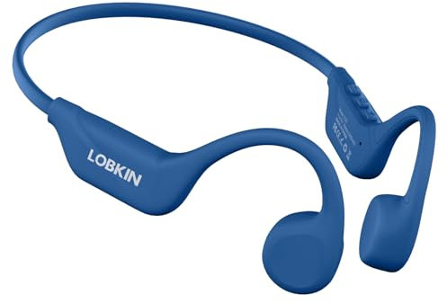 LOBKIN Auriculares Conducción Osea Bluetooth 5.4, Auriculares de Oído Abierto IPX5 Impermeables Cascos Deportivos Oseos Inalámbricos para Fitness Ciclismo Correr