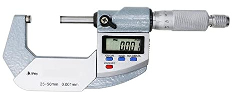 Micrometer, IP65 Waterproof 25-50 Mm Outside Micrometer Electronic 0.001 Mm Micron Outside Micrometer Caliper Gauge