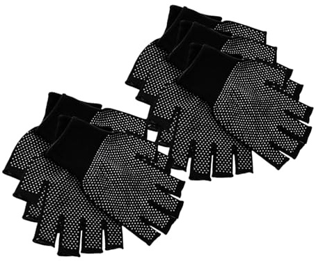 ARTIBETTER 5 Guantes de Trabajo sin Dedos Antideslizantes para Hombre Tejidos Transpirables Agarre Seguro para Reparación Conducción y Ciclismo Clima Frío