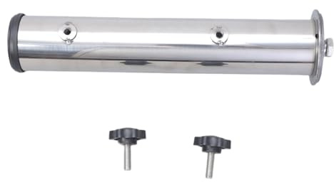 Xinsheinelry Base de sombrilla de acero inoxidable para exteriores, tubo con tornillo y espaciadores para patios, soporte de paraguas de apoyo