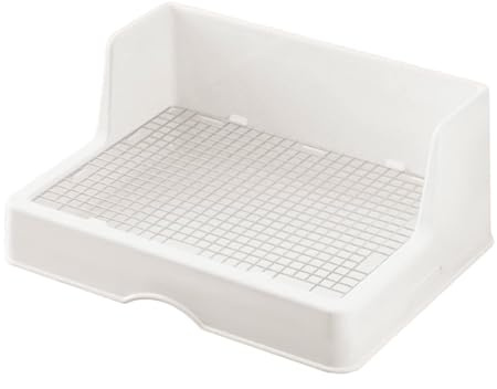 SZLIFE Bac à litière pour Lapins avec Grille, bac d'angle, Toilettes pour Animaux de la Ferme et du Jardin, cochons d'Inde, galésaures, Petite Grille 12 Mm