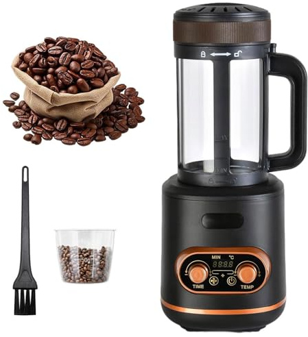 Elektrisk Kafferostare, 300 G Automatisk Varmluftskafferostning, Justerbar Timer 1 Till 25 Min & 150 Till 240°C Temperatur & 3 Vindhastigheter, För Café Shop Restaurang Hemmakontor