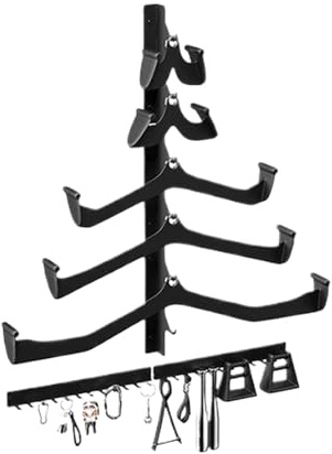 Geonoy Estante de gimnasio para barra de tracción lateral | Soporte de 5 piezas para ahorrar espacio para montaje en pared - Soporte organizador para de polea de cable | para hombres y mujeres