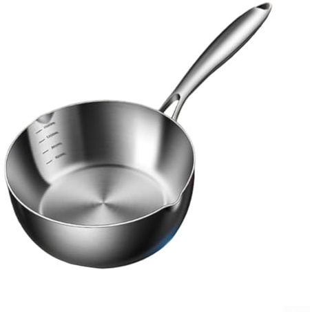 Stainless Steel Milk Warmer 16cm for Heating Milk Cooking Noodles Making Porridge and Preparing Baby Meals On All Cooktop Types(16cm Single Pot)
