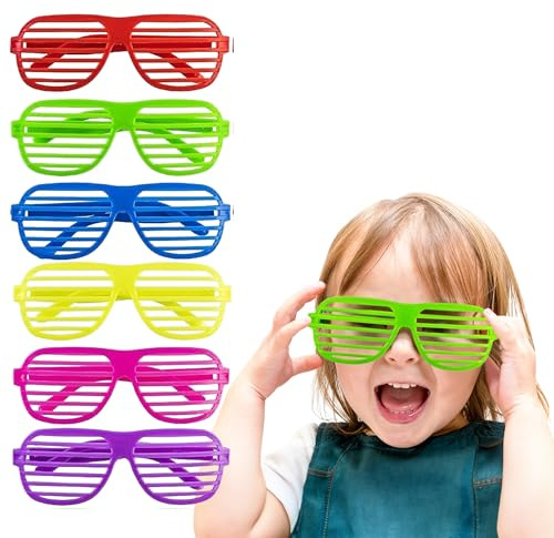 PREXTEX Mega Pack 50 Pairs of Kids Plastic Shutter Shades Glasses Shades Sunglasses Eyewear Party Favors and Party Props Assorted Colors last day of school gifts for kids
