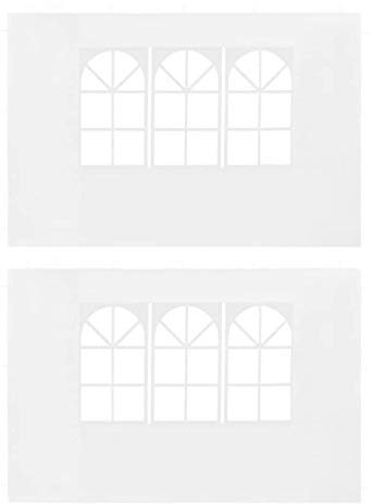 Festnight 2X Paredes Laterales de Carpa con Ventana PE Blanco