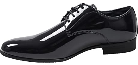 Zapatos de hombre Class azul oscuro charol Man's Shoes Elegantes Ceremonia, Negro , 47 EU