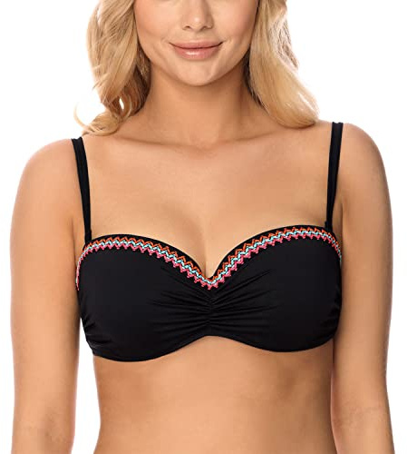 VIVISENCE Dam bikini bh push-up klassisk bygelformad rem 3223, svart, 80E