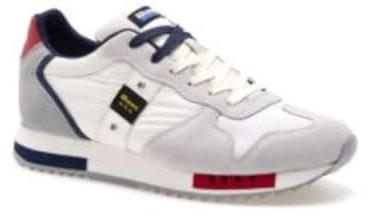Blauer Sneakers Uomo Queens Tela Bicolore Bianco, 45