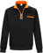 MANLUODANNI Pullover Herren Sweatshirt Herren mit reißverschluss Outdoor Longsleeve mit Tasche Sweatshirt Black ORANGE XL
