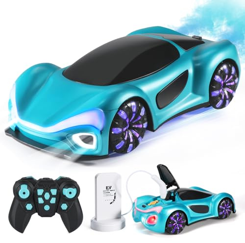 Anby families New Energy Remote Control Car,Toys for 3 4 5 6 7 8 9 Year Old Boys,2.4GHz RC Cars Toy for Kids with Light Spray & Sound,360° Rotate,Birthday Gifts for Boys Girls 3-12