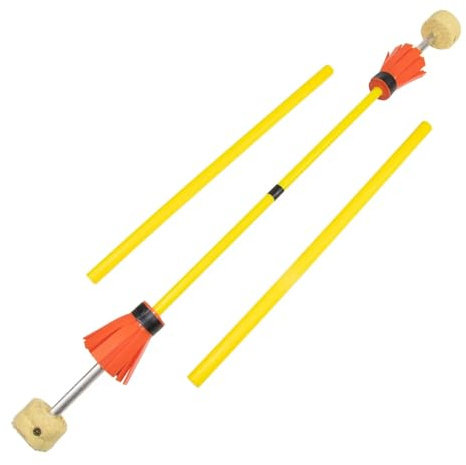 PEHHAH Palo de diablo de flor de fuego con palitos de mano, palitos de diablo de fuego Pro - Malabares de fuego