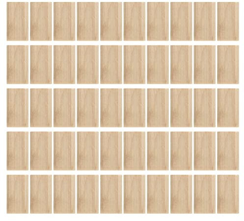 Klanata Wood Biscuits, 50-Pack 8mm x 40mm 0.31 x 1.57in Beechwood Loose Tenons, Compatible with Joiner Systems, for Woodworking and Crafting