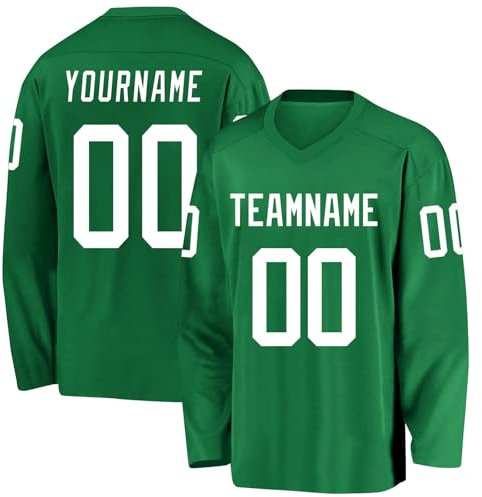 XYYYHTL Kinders Eishockey Trikot Personalisierbar Bedruckt LangäRmelig Hockey Trikot Bekleidung für Ice Hockey Fans Herren Damen Jugendliche