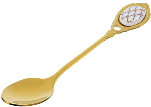 Luxshiny Cucchiaio da Acciaio Inossidabile Lunghi per Espresso e Tè Design per Dessert e Yogurt Cucina e da Pranzo per Rinfreschi e Affetti