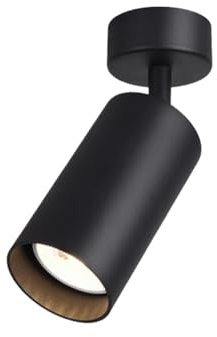 XNAOR Surface Mounted Spotlights 360° Rotatable White Black Gold LED Ceiling Lights 5W 7W GU10 Bulb Replaceable Wall Ceiling Lamp(Cold White,Black_7W)